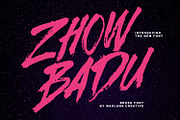 Zhow Badu Handmade Brush Font, a Handwritten Font by Maulana Creative (Thumbnail 1 of 9)