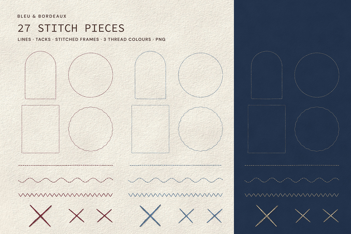 Stitched Paper Vellum Collage Kit, an Object Graphic by Anzhelika (Photo 9 of 9)