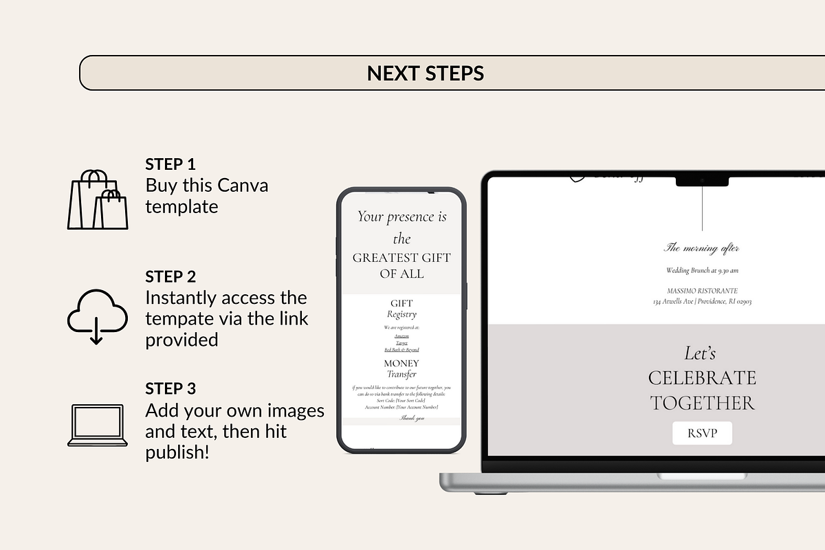 Classic Wedding Website Canva, a Landing Page Template by Preset Pixels (Photo 9 of 9)
