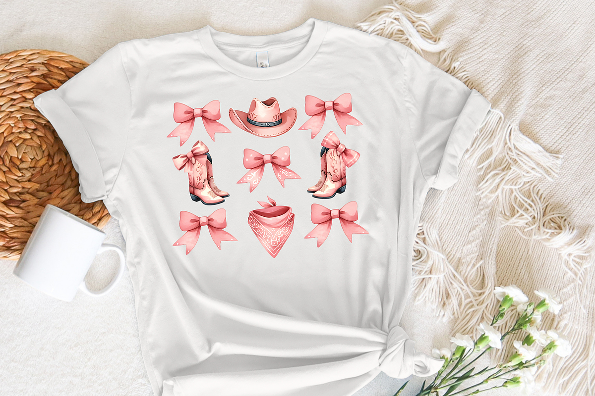 Coquette Cowgirl PNG Pink Ribbon, an Illustration by SharpMarketplace (Photo 3 of 8)