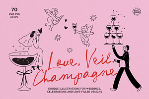 Whimsical Wedding Illustrations, a Person Illustration by happpydesign