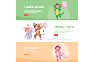 Pajamas party. kids in cute pajamas, a Sport Illustration by Onyx