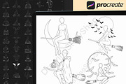 120 Procreate Halloween Anime Stamps, a Brush Add-On by DrawingStoryShop (Thumbnail 2 of 6)