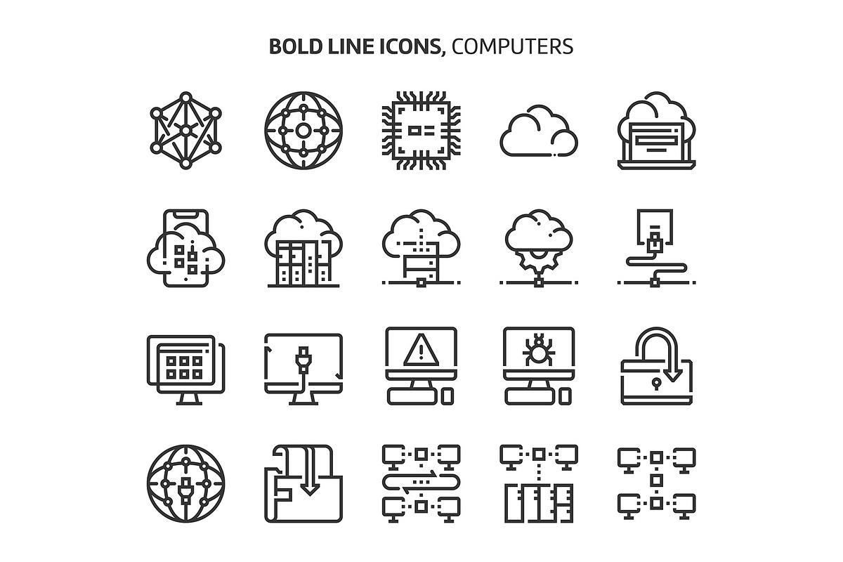 Bold Line Icons, an Outline Icon by Howcolour (Photo 72 of 151)