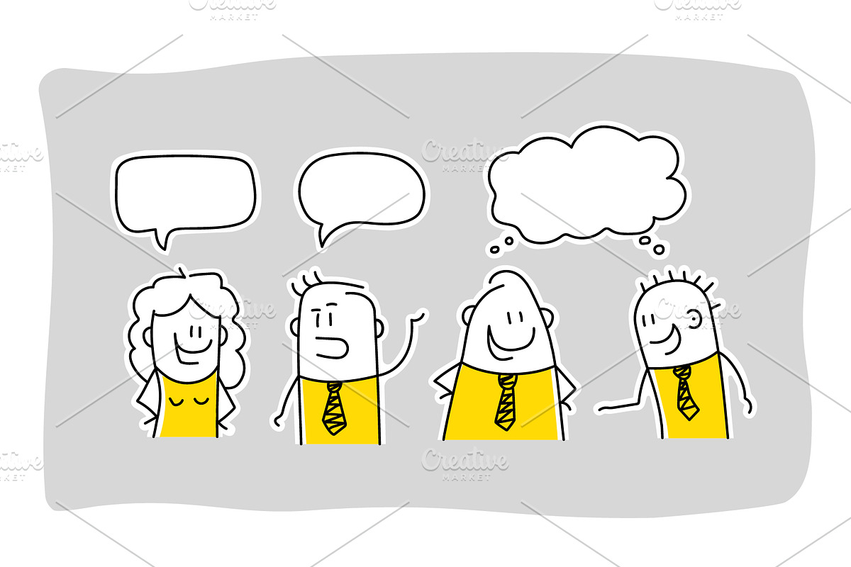 Stick Figures - Talking, an Education Illustration by Anna Semenchenko (Photo 4 of 4)