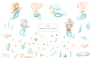 MERMAIDS clipart. Watercolor, an Illustration by OlliArtDesign (Thumbnail 2 of 6)