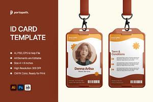 ID Card Template, a Card Template by Portocraft