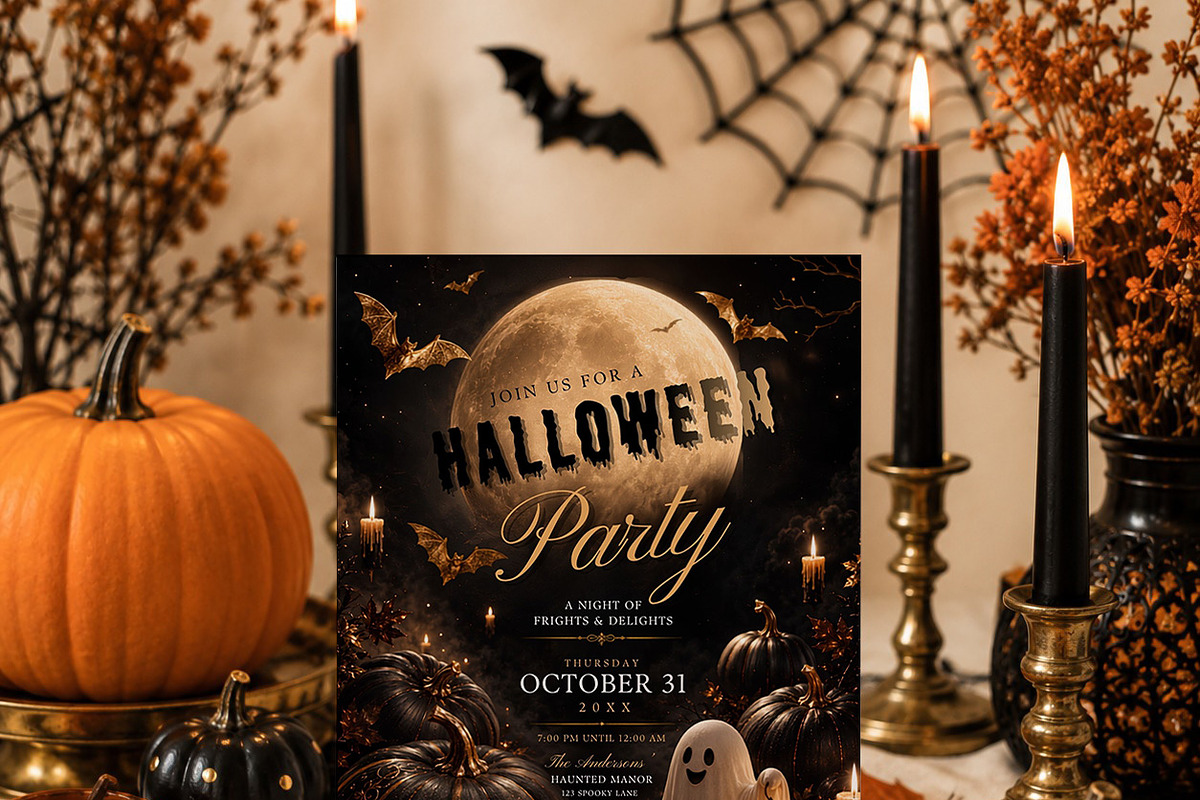 Spooky Gothic Halloween Party Design, an Invitation Template by Arslan (Photo 4 of 5)