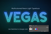 Realistic neon light alphabet, a Decorative Illustration by RevelStockart (Thumbnail 2 of 6)