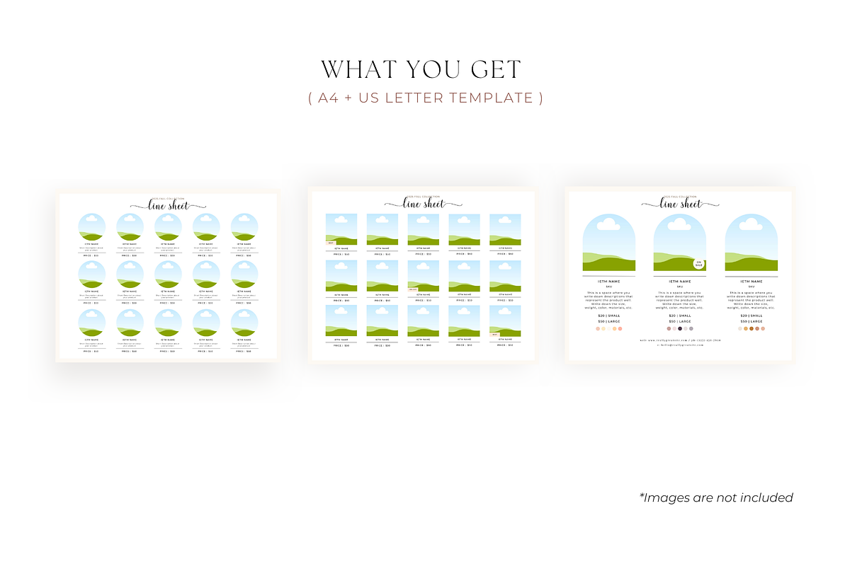 Line Sheet horizontal Canva Template, a Flyer Template by Hellohastore (Photo 3 of 10)