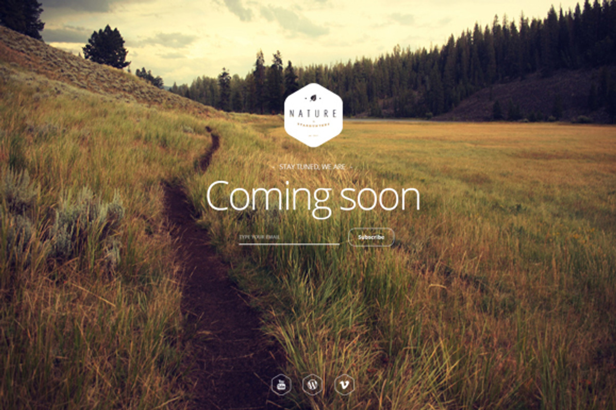 2Simple Nature Coming Soon Template, a Landing Page Template by CapitalTemplate2 (Photo 2 of 5)