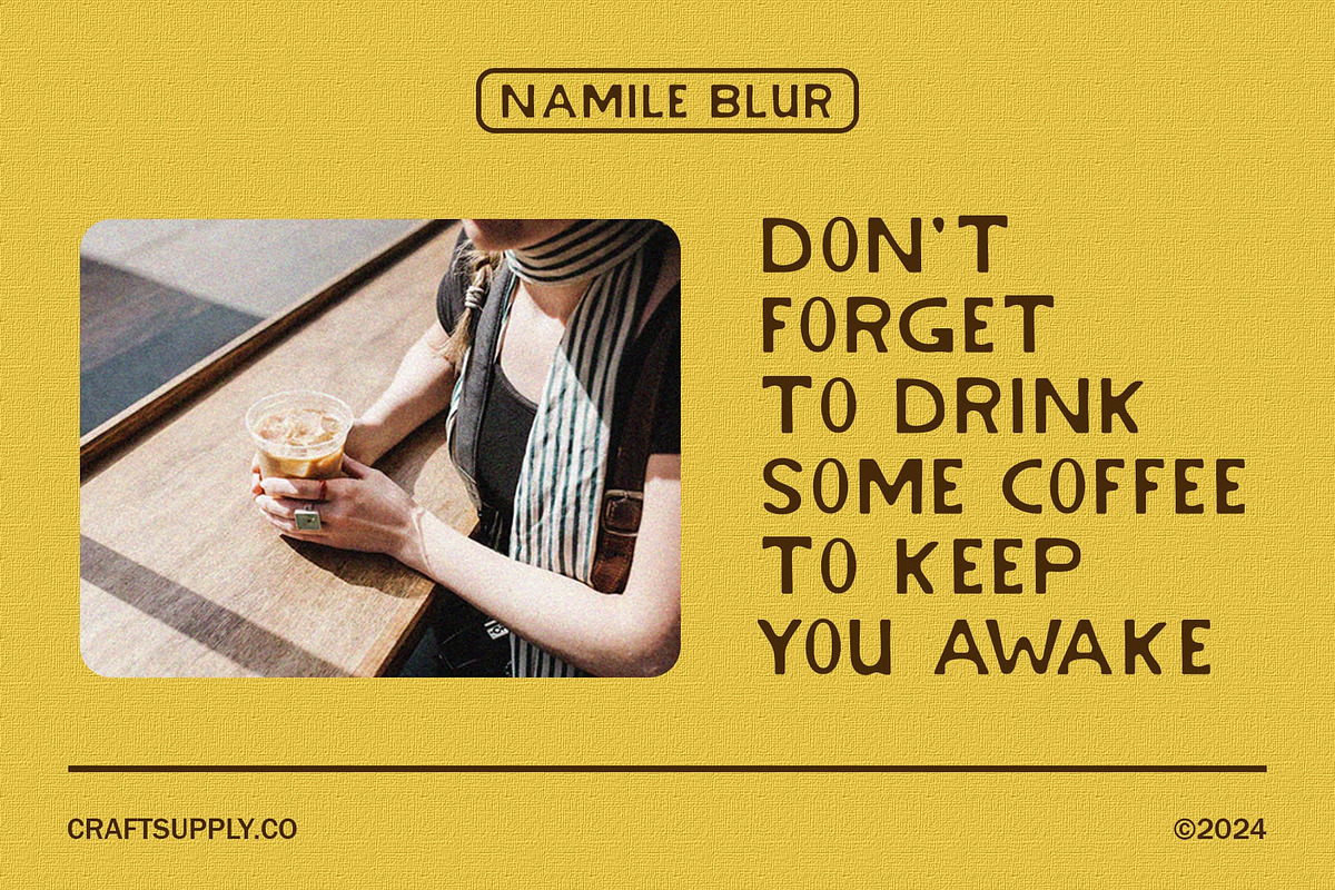 Namile Blur, a Sans Serif Font by Craft Supply Co. (Photo 2 of 8)
