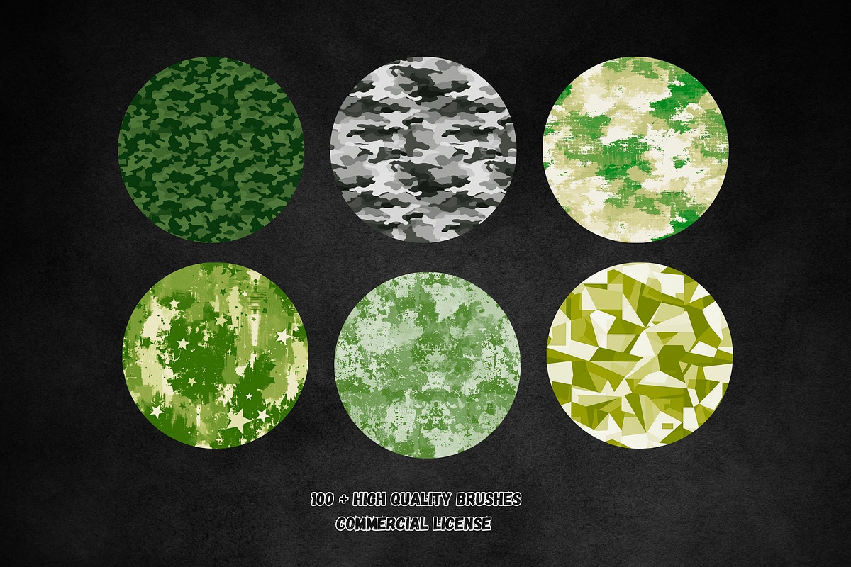 100 + Camouflage Texture Brushes ., a Brushes & More by Torus1 (Photo 3 of 6)