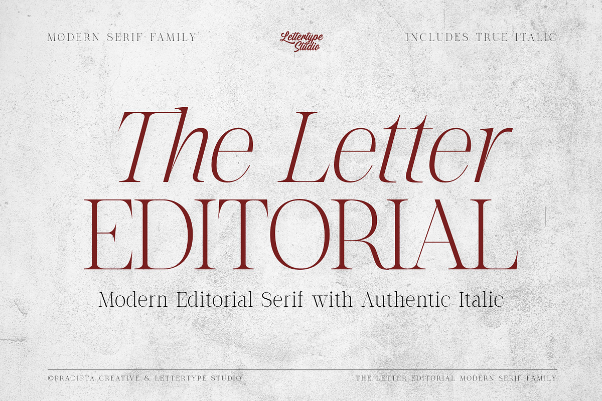 The Letter Editorial – Modern Serif, a Serif Font by Lettertype Studio (Photo 1 of 16)