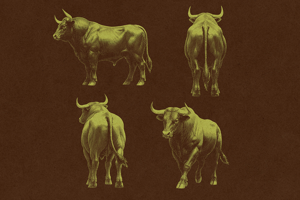 Farm Bull Engraving Vintage, an Object Graphic by Kaizla03 (Photo 4 of 5)