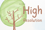 Watercolor Trees Clipart PNG, a Seasonal Illustration by RimzStudio (Thumbnail 3 of 6)