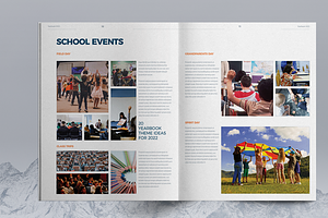 School Yearbook Template Brochure