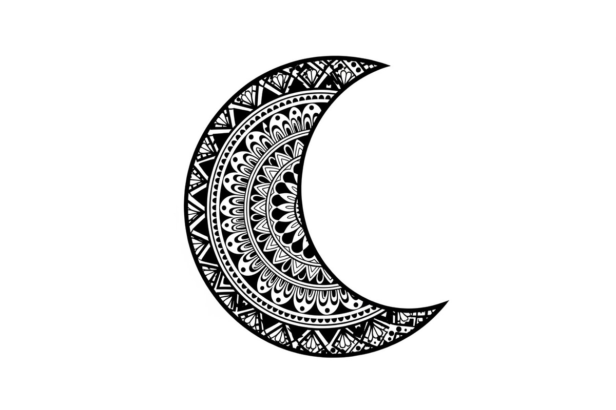 Mandala Crescent Moon Bundle, an Illustration by Designs_River (Photo 5 of 31)