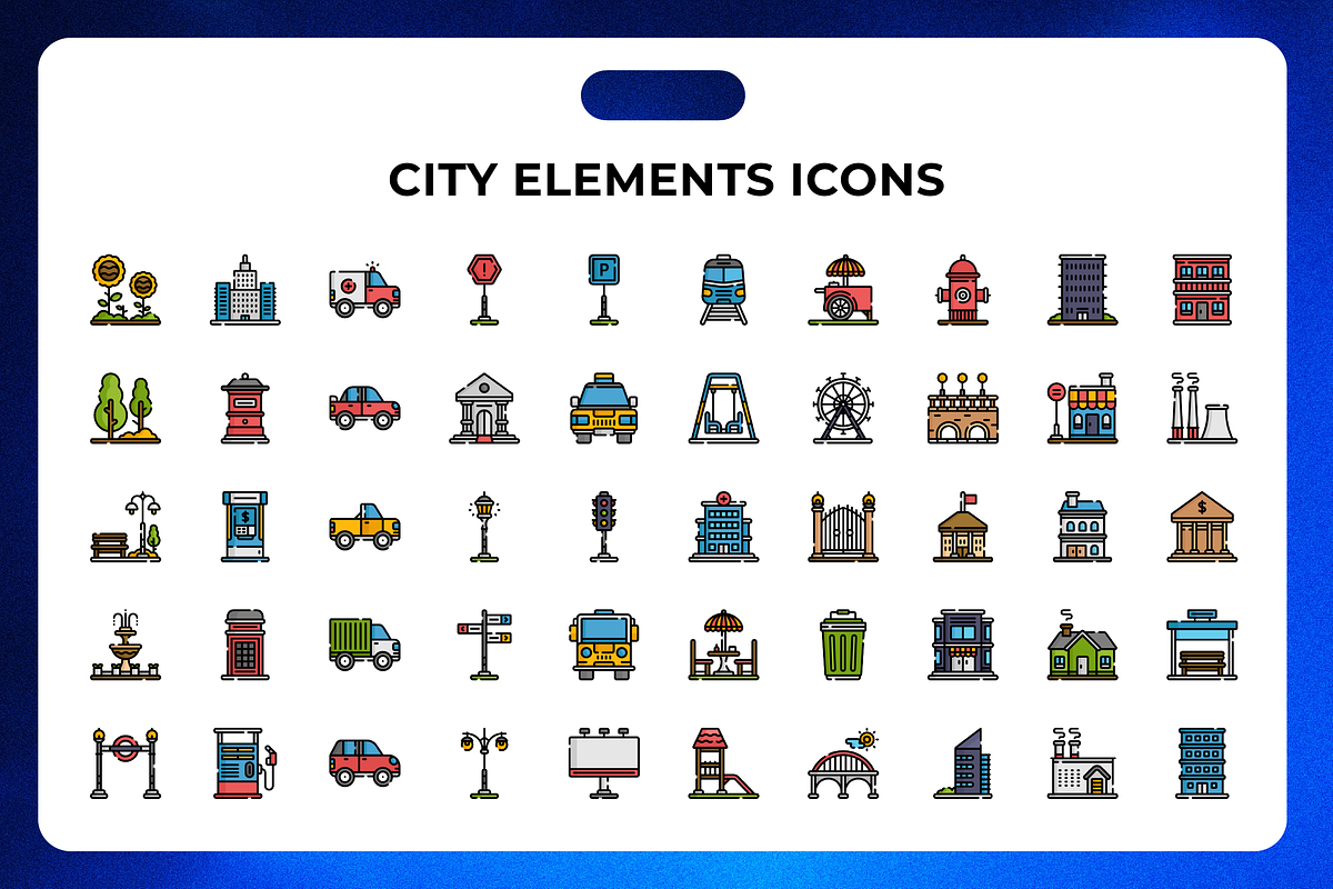 City Elements Icons, an Icon by Wencory