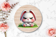 Watercolor Funny Grumpy Bunny PNG, an Illustration by CraftArtStudio (Thumbnail 4 of 5)