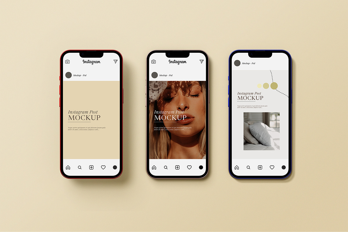 Instagram Post Mockup, a Print Template by Tahtagraphic (Photo 5 of 11)