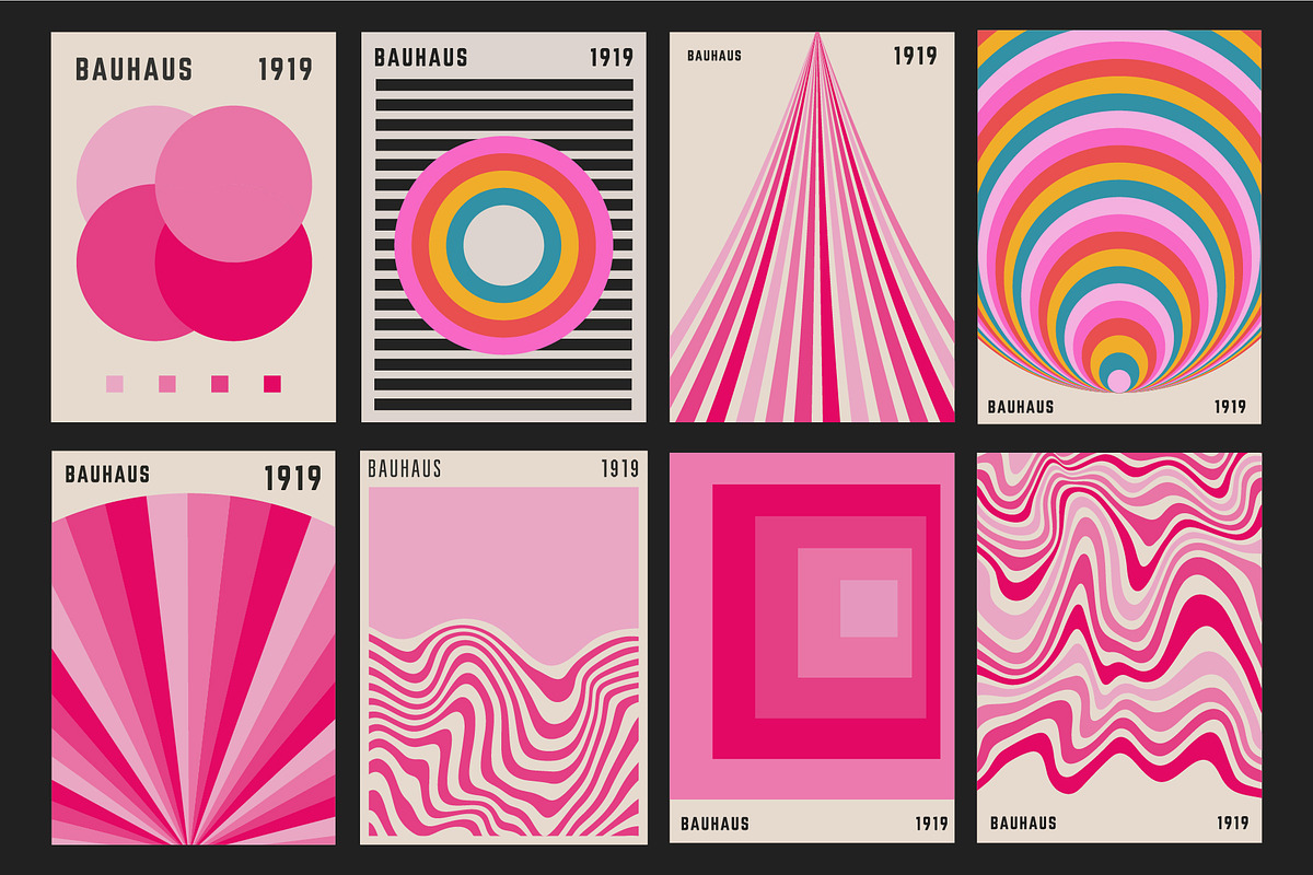 40 BAUHAUS POSTERS VECTOR SET, a Pattern Graphic by craftlove (Photo 4 of 9)