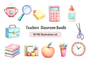 Teachers Classroom Bundle, a Decorative Illustration by Anca Digital Vibe