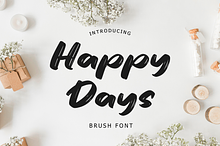 Happy Days Brush Display Font