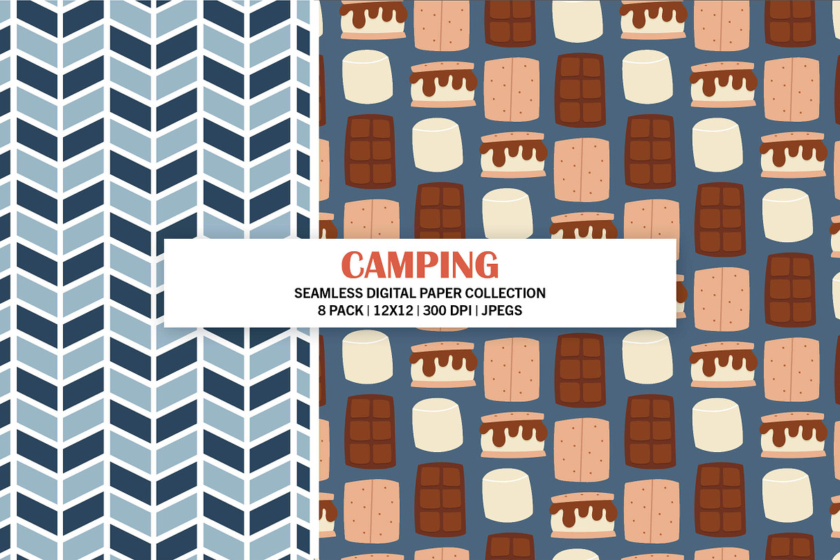 Camping Seamless Pattern Bundle, a Pattern Graphic by Alanna Messina Design Co (Photo 3 of 8)