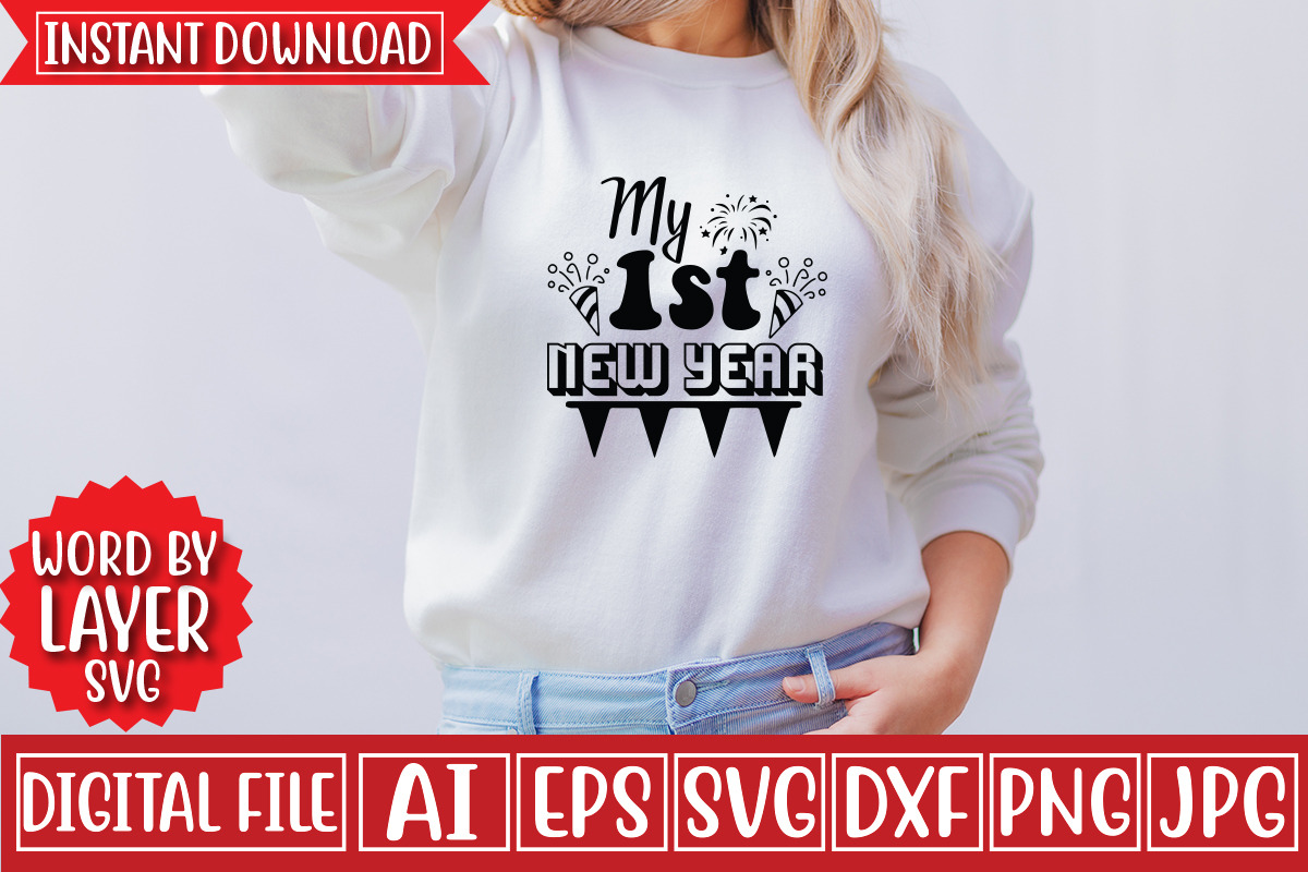 Happy New Year SVG Bundle, an Object Graphic by CrexoraLab (Photo 2 of 4)