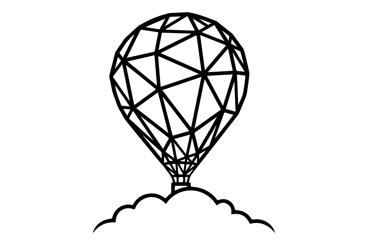 Hot Air Balloon Silhouette Bundle, an Object Illustration by Gaye Art (Photo 4 of 31)