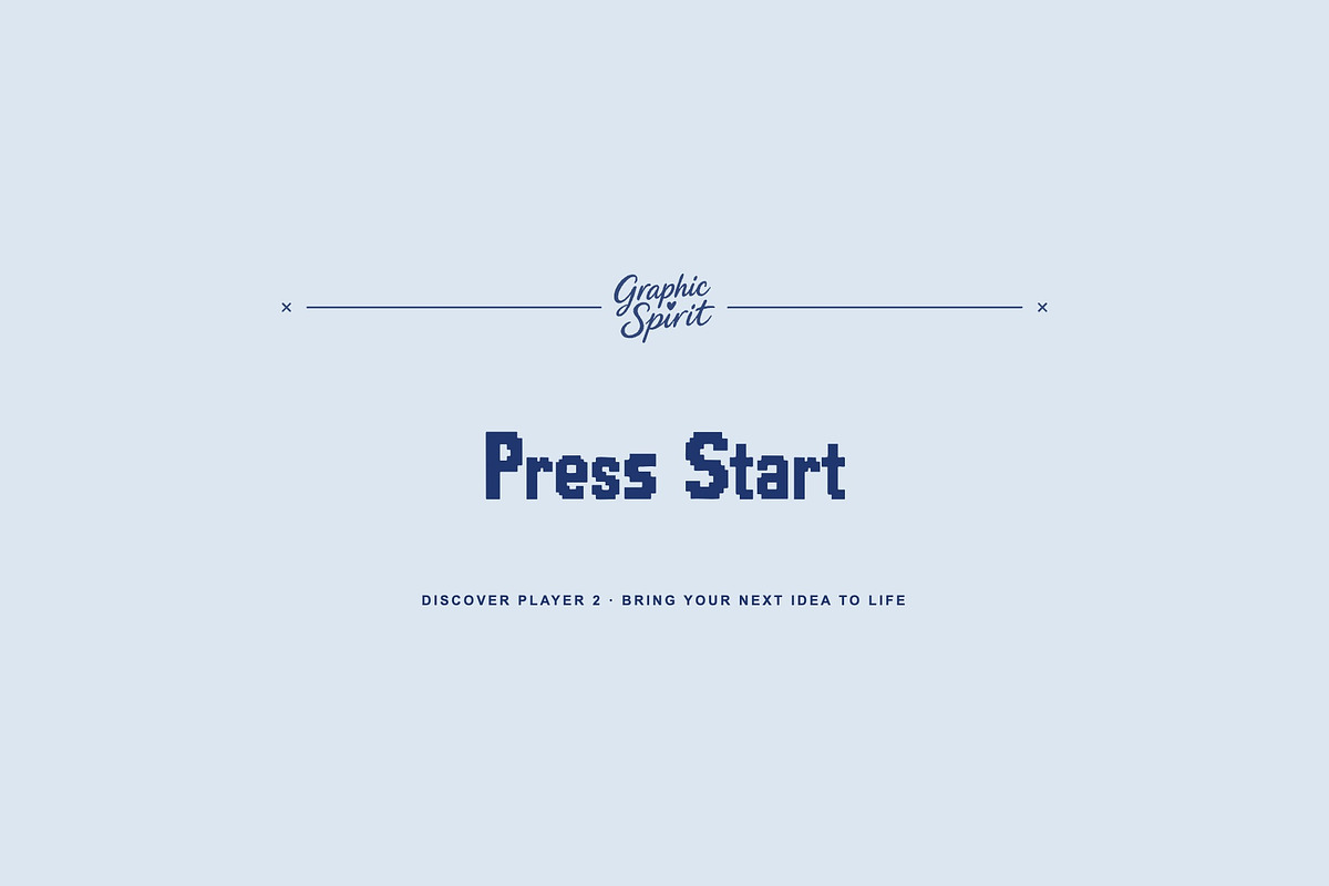 Player 2 Retro Arcade Pixel Font, a Blackletter Font by Graphic Spirit (Photo 8 of 8)