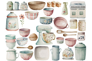 Farmhouse Baking Clipart Collection