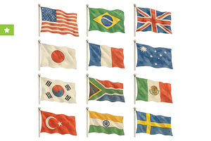 International Flags Collection, an Object Graphic by RT Studio