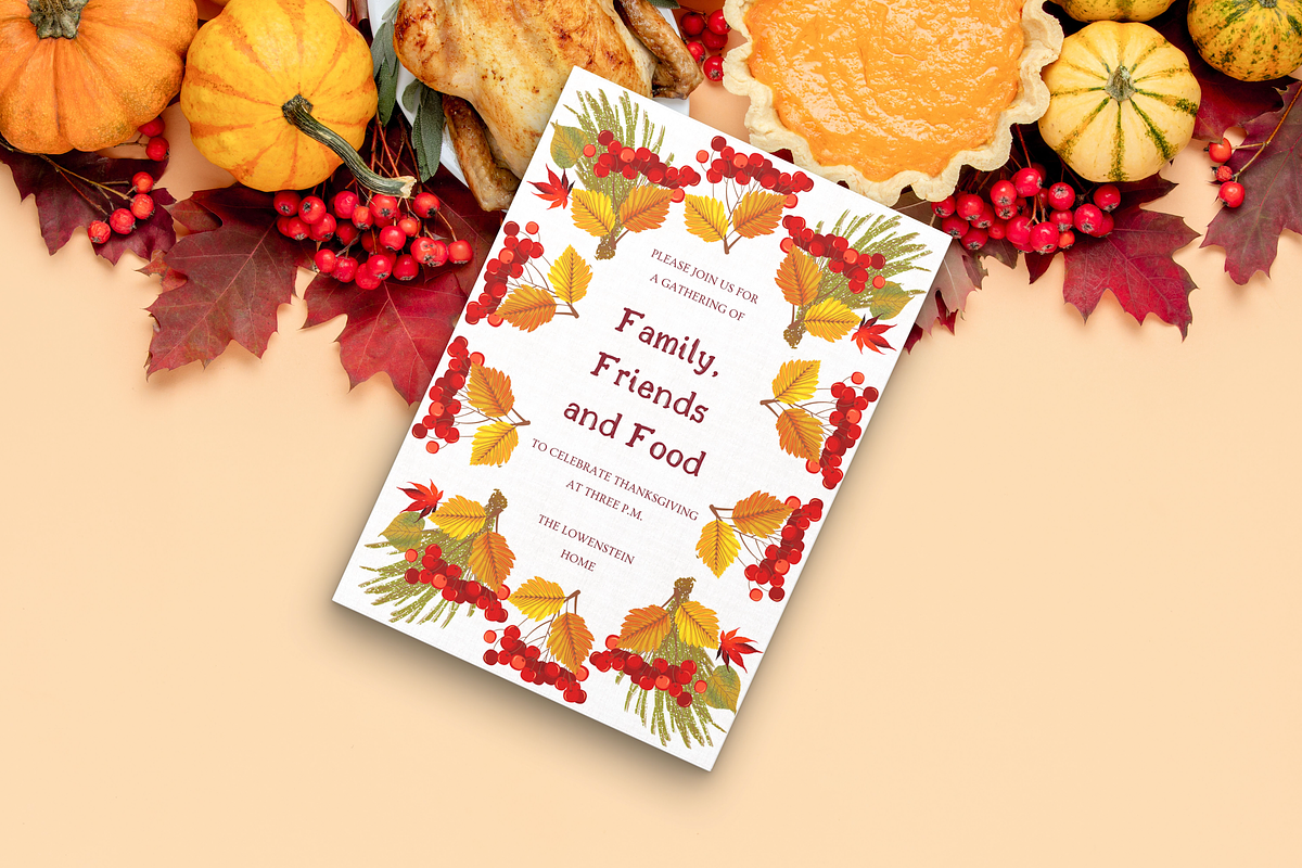 Editable Thanksgiving Invitation, an Invitation Template by ForeverPrint (Photo 5 of 8)