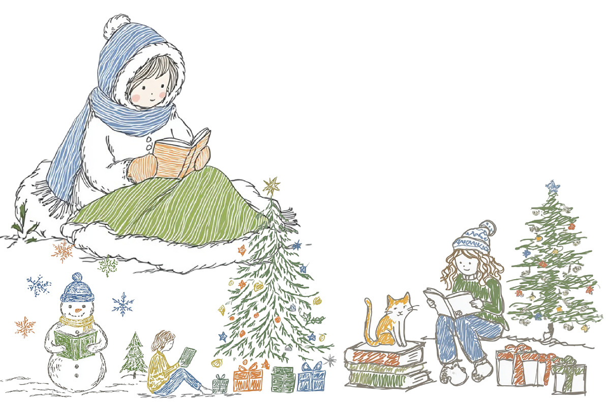 Doodle Christmas Reading Clipart, an Illustration by Designworld (Photo 4 of 4)