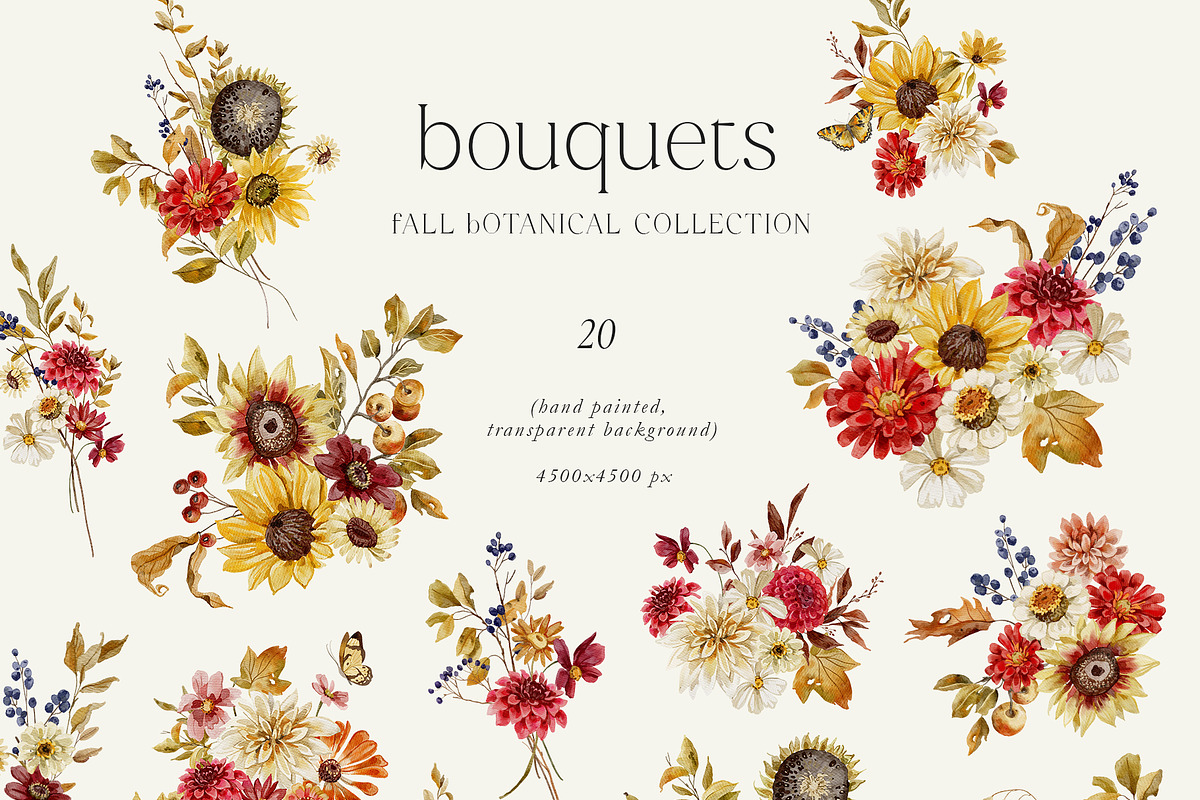 Warm Autumn - watercolor collection, a Seasonal Illustration by AleksaArt (Photo 3 of 17)
