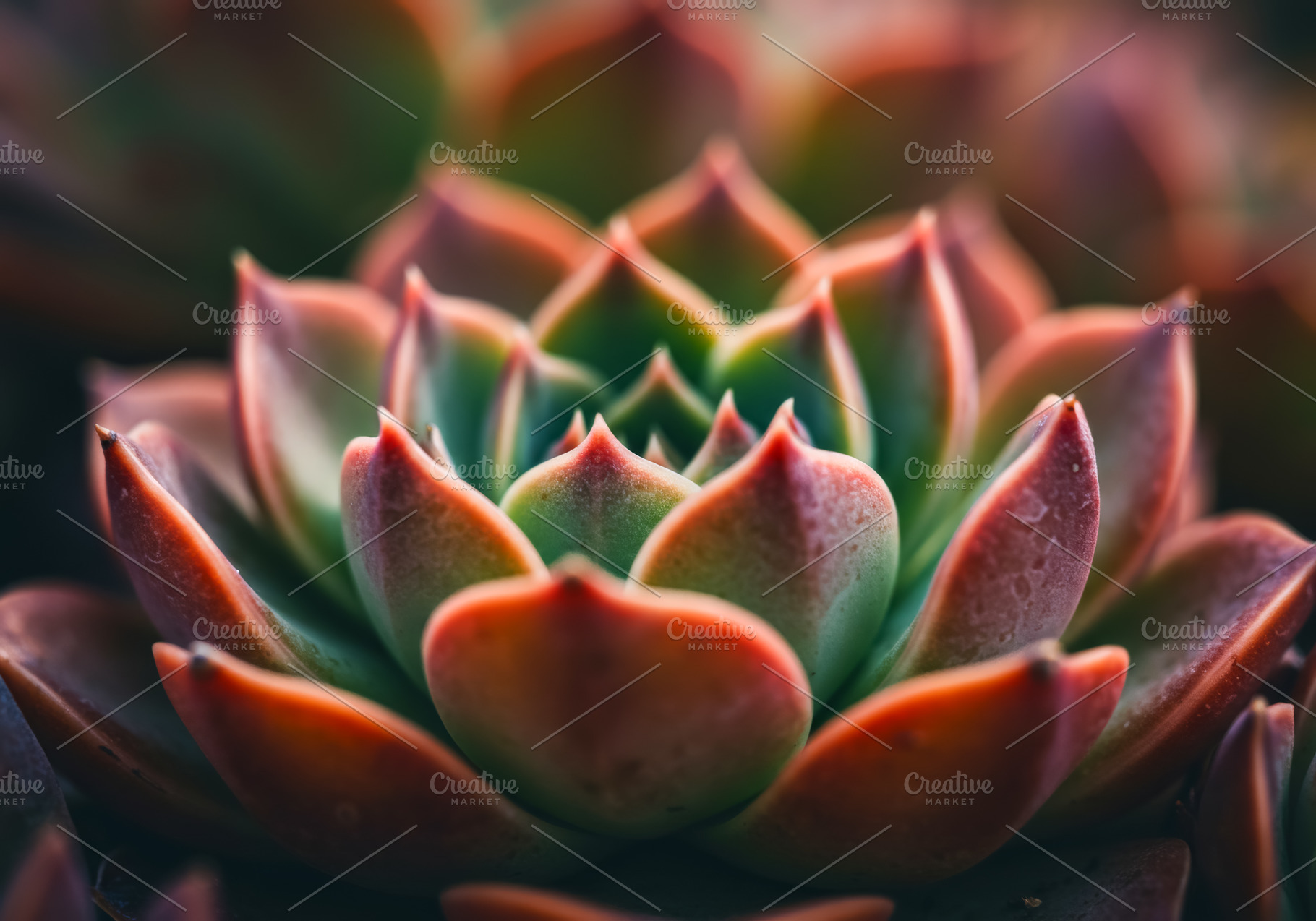 Close-up of a colorful succulent pla, a Nature Photo by professorinc