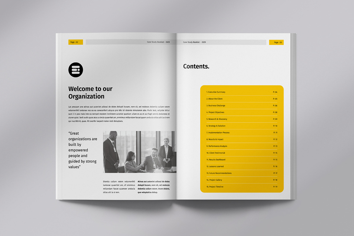 Case Study Booklet, a Brochure Template by Orcshape Studio (Photo 4 of 11)