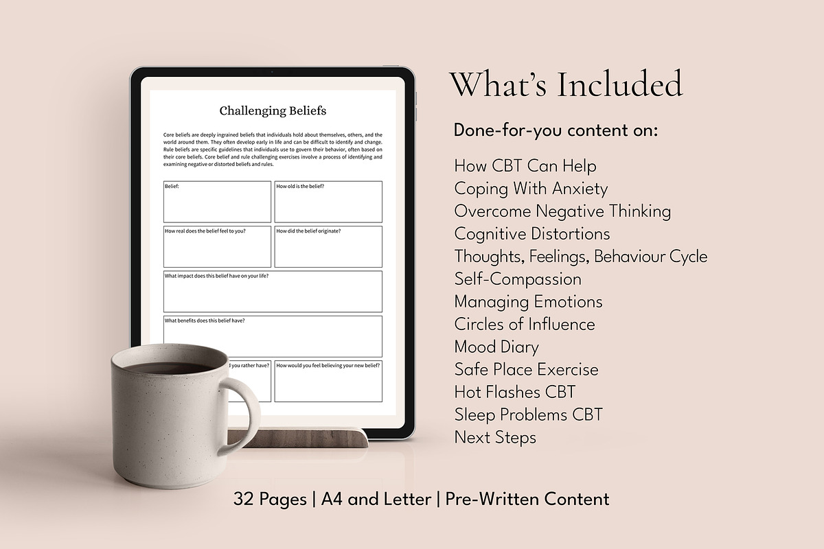 Cognitive Distortion Canva Templates, a Templates & Theme by Miri Campbell (Photo 2 of 10)