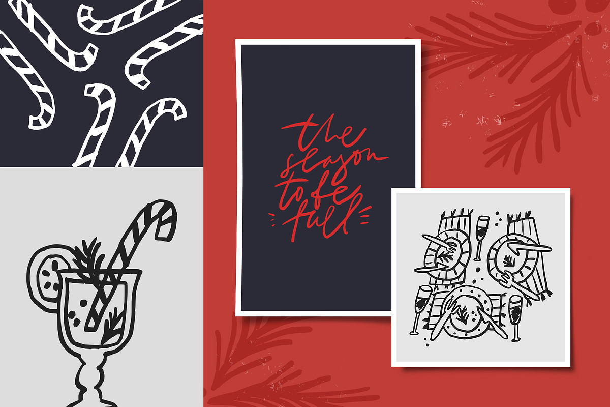 Christmas Feast | Hand drawn clipart, a Seasonal Illustration by Favete Art (Photo 7 of 10)