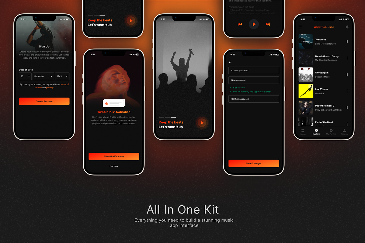 Resona - Music Streaming App UI Kit, an UI Kit Template by restiyathena (Photo 7 of 7)