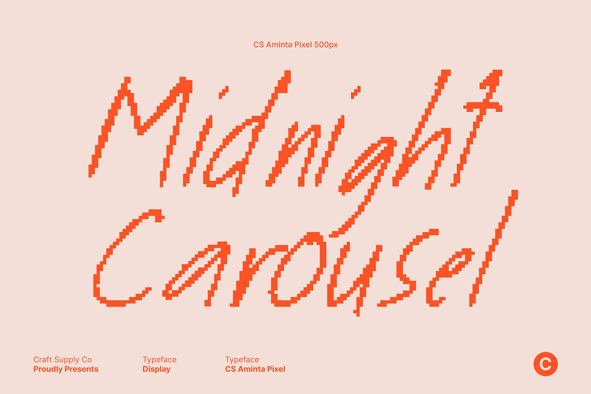 CS Aminta Pixel, a Handwritten Font by Craft Supply Co. (Photo 2 of 9)