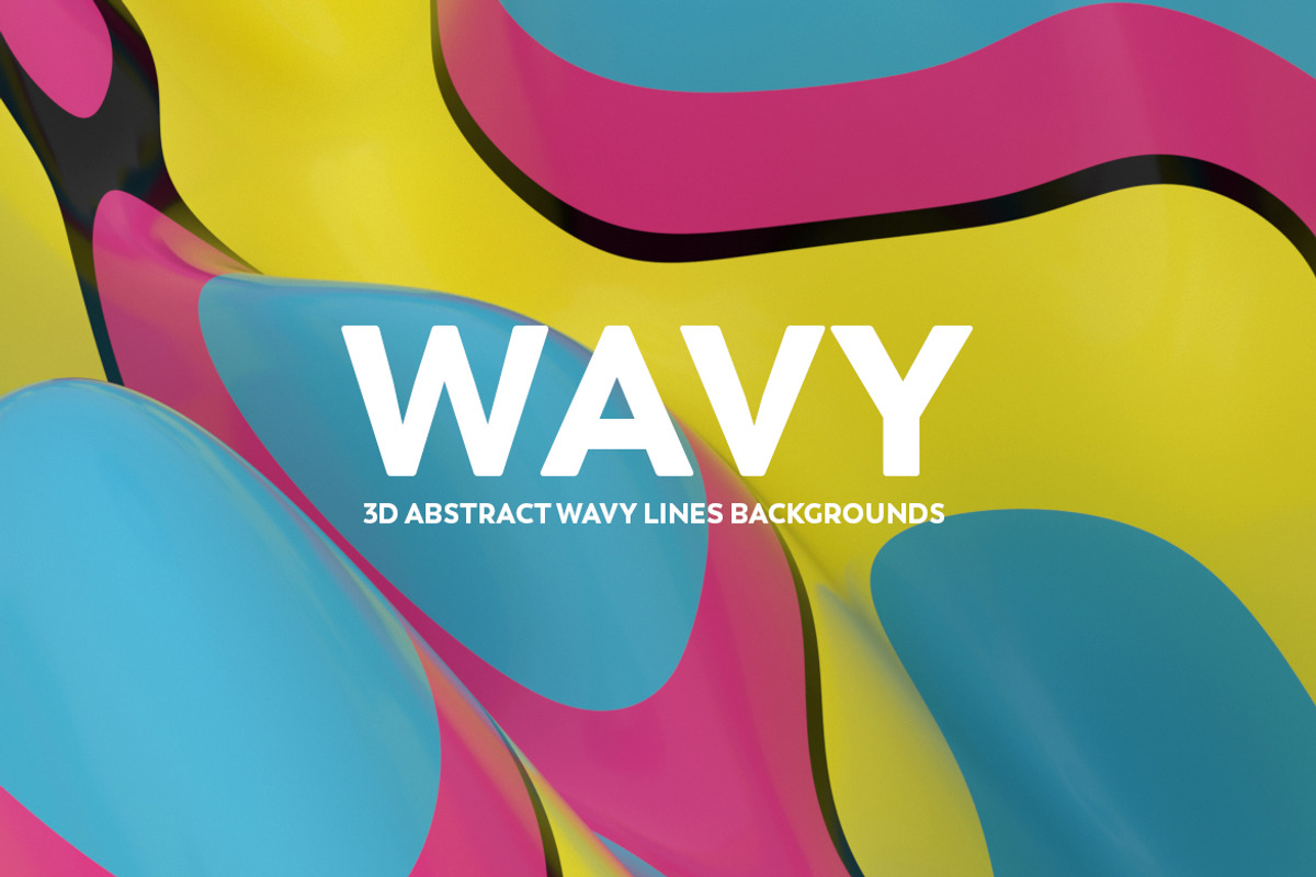 3D Abstract Wavy Lines Backgrounds, a Wallpaper Graphic by BIBIART (Photo 1 of 9)