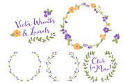Crocus Vector Flower Wreaths, an Illustration by Amanda Ilkov (Thumbnail 3 of 3)