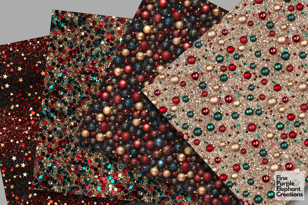 Christmas Holiday Ornament Glitter, a Texture Graphic by Fine Purple Elephant (Photo 4 of 5)