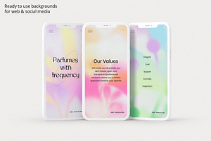 Grainy Floral Gradient Backgrounds