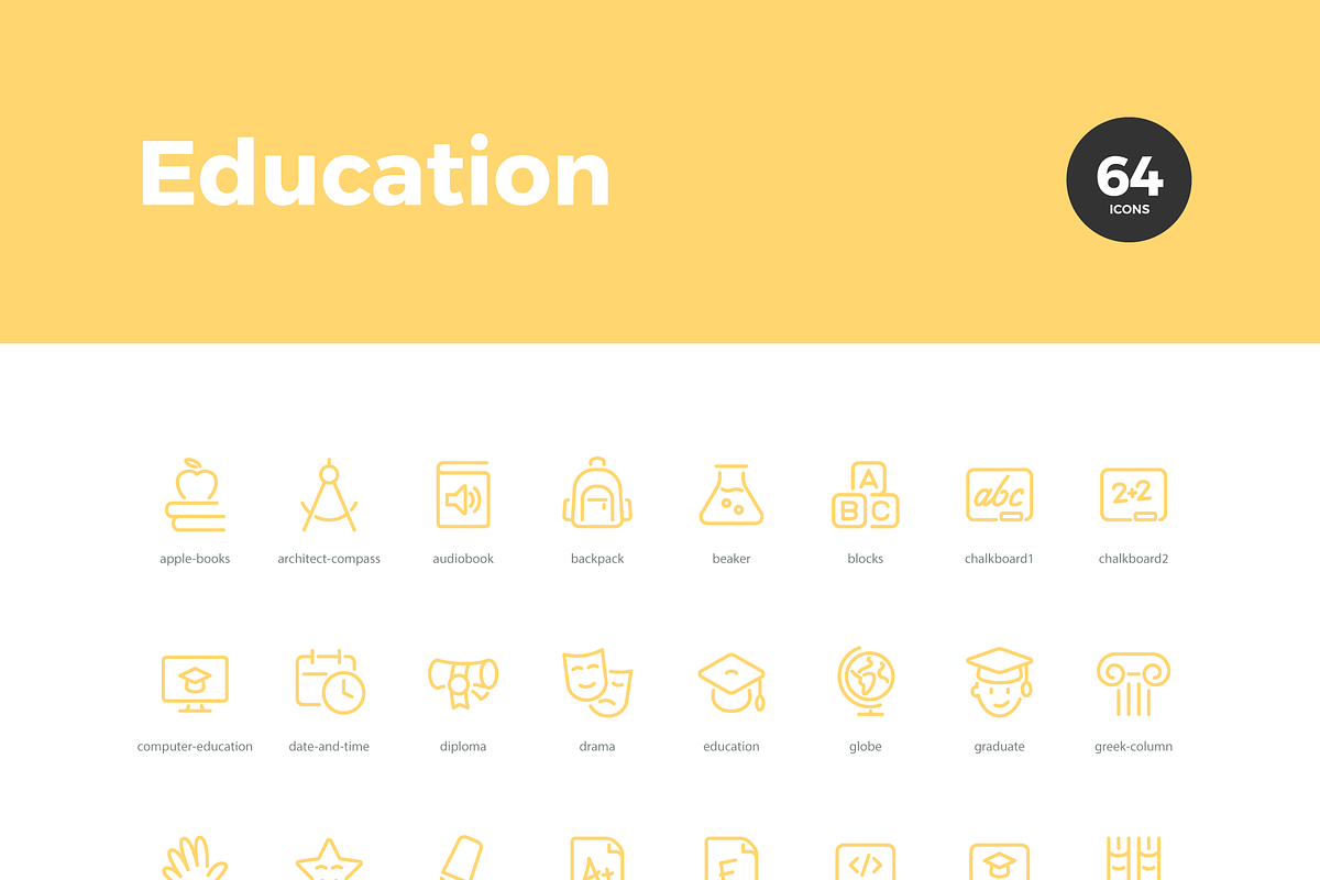 Education Icons — Pixi Line, an Outline Icon by Scott Dunlap (Photo 6 of 9)