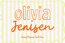 Olivia Jenisen - Hand Drawn Font Duo