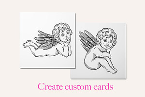 50 Angels Cupids Procreate Stamps